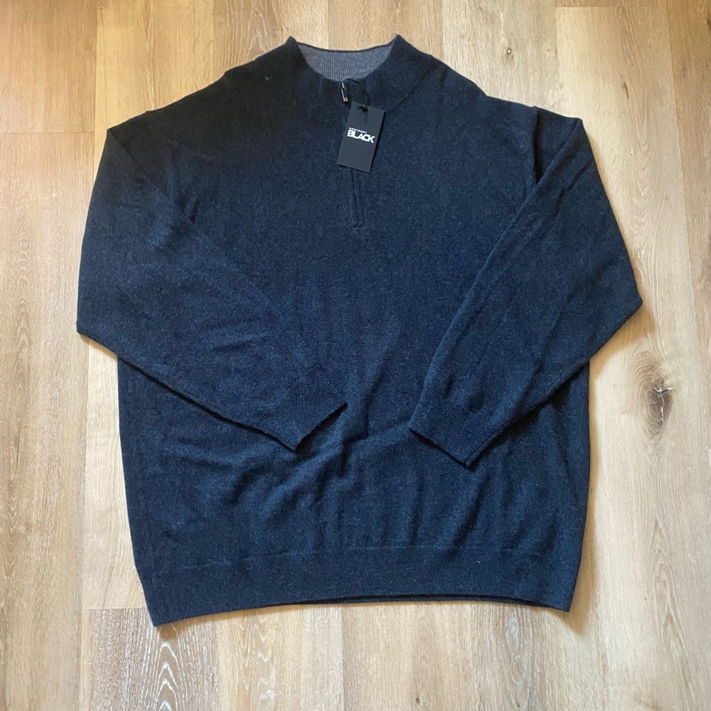 Westport Black Men’s 3X 100% Cashmere Sweater